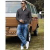image:imageCOOFANDY Men Quarter Zip Pullover Mock Neck Long Sleeve Corduroy Sweatshirt  Long sleeve lightweight soft warm slight stretchy regular fit fall winter vintage fashion clothing S3XLDark Grey