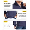 image:imageCOOFANDY Men Quarter Zip Pullover Mock Neck Long Sleeve Corduroy Sweatshirt  Long sleeve lightweight soft warm slight stretchy regular fit fall winter vintage fashion clothing S3XLNavy Blue