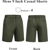 image:imageCOOFANDY Men Short Casual 9 Lightweight Cotton Comfort Stretch Dress Short  Stretch Chino Short Lightweight Cotton Summer Shorts Breathable Elastic Waist Flat Front Stretch Dress Shorts Flat FrontGreen
