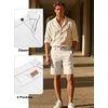 image:imageCOOFANDY Men Short Casual 9 Lightweight Cotton Comfort Stretch Dress Short  Stretch Chino Short Lightweight Cotton Summer Shorts Breathable Elastic Waist Flat Front Stretch Dress Shorts Flat FrontWhite