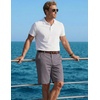 image:imageCOOFANDY Men Short Casual 9 Lightweight Cotton Comfort Stretch Dress Short  Stretch Chino Short Lightweight Cotton Summer Shorts Breathable Elastic Waist Flat Front Stretch Dress Shorts Flat FrontDark Gray
