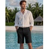 image:imageCOOFANDY Men Short Casual 9 Lightweight Cotton Comfort Stretch Dress Short  Stretch Chino Short Lightweight Cotton Summer Shorts Breathable Elastic Waist Flat Front Stretch Dress Shorts Flat FrontBlack