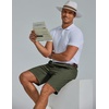 image:imageCOOFANDY Men Short Casual 9 Lightweight Cotton Comfort Stretch Dress Short  Stretch Chino Short Lightweight Cotton Summer Shorts Breathable Elastic Waist Flat Front Stretch Dress Shorts Flat FrontGreen
