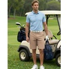 image:imageCOOFANDY Men Short Casual 9 Lightweight Cotton Comfort Stretch Dress Short  Stretch Chino Short Lightweight Cotton Summer Shorts Breathable Elastic Waist Flat Front Stretch Dress Shorts Flat FrontKhaki