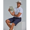 image:imageCOOFANDY Men Short Casual 9 Lightweight Cotton Comfort Stretch Dress Short  Stretch Chino Short Lightweight Cotton Summer Shorts Breathable Elastic Waist Flat Front Stretch Dress Shorts Flat FrontNavy