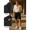 image:imageCOOFANDY Men Short Casual 9 Lightweight Cotton Comfort Stretch Dress Short  Stretch Chino Short Lightweight Cotton Summer Shorts Breathable Elastic Waist Flat Front Stretch Dress Shorts Flat FrontBlack