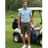 image:imageCOOFANDY Men Short Casual 9 Lightweight Cotton Comfort Stretch Dress Short  Stretch Chino Short Lightweight Cotton Summer Shorts Breathable Elastic Waist Flat Front Stretch Dress Shorts Flat FrontGreen