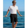image:imageCOOFANDY Men Short Casual 9 Lightweight Cotton Comfort Stretch Dress Short  Stretch Chino Short Lightweight Cotton Summer Shorts Breathable Elastic Waist Flat Front Stretch Dress Shorts Flat FrontBlack