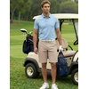 image:imageCOOFANDY Men Short Casual 9 Lightweight Cotton Comfort Stretch Dress Short  Stretch Chino Short Lightweight Cotton Summer Shorts Breathable Elastic Waist Flat Front Stretch Dress Shorts Flat FrontLight Khaki