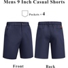image:imageCOOFANDY Men Short Casual 9 Lightweight Cotton Comfort Stretch Dress Short  Stretch Chino Short Lightweight Cotton Summer Shorts Breathable Elastic Waist Flat Front Stretch Dress Shorts Flat FrontNavy