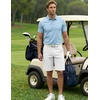 image:imageCOOFANDY Men Short Casual 9 Lightweight Cotton Comfort Stretch Dress Short  Stretch Chino Short Lightweight Cotton Summer Shorts Breathable Elastic Waist Flat Front Stretch Dress Shorts Flat FrontWhite