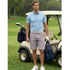 image:imageCOOFANDY Men Short Casual 9 Lightweight Cotton Comfort Stretch Dress Short  Stretch Chino Short Lightweight Cotton Summer Shorts Breathable Elastic Waist Flat Front Stretch Dress Shorts Flat FrontLight Gray