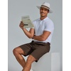 image:imageCOOFANDY Men Short Casual 9 Lightweight Cotton Comfort Stretch Dress Short  Stretch Chino Short Lightweight Cotton Summer Shorts Breathable Elastic Waist Flat Front Stretch Dress Shorts Flat FrontBrown