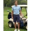 image:imageCOOFANDY Men Short Casual 9 Lightweight Cotton Comfort Stretch Dress Short  Stretch Chino Short Lightweight Cotton Summer Shorts Breathable Elastic Waist Flat Front Stretch Dress Shorts Flat FrontNavy