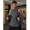 image:imageCOOFANDY Men Workout Tank Tops Sleeveless Gym Muscle Shirt Quick Dry Athletic Running Tee Shirts Summer LightweightDark Grey