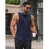image:imageCOOFANDY Men Workout Tank Tops Sleeveless Gym Muscle Shirt Quick Dry Athletic Running Tee Shirts Summer LightweightNavy Blue
