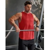 image:imageCOOFANDY Men Workout Tank Tops Sleeveless Gym Muscle Shirt Quick Dry Athletic Running Tee Shirts Summer LightweightRed