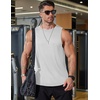 image:imageCOOFANDY Men Workout Tank Tops Sleeveless Gym Muscle Shirt Quick Dry Athletic Running Tee Shirts Summer LightweightWhite