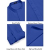 image:imageCOOFANDY Mens 2 Piece Cotton Linen Set Casual Beach Outfits Long Sleeve  Linen set with Pockets Summer Yoga Outfits Lightweight Breathable and Soft touch Long Sleeve Henley shirt with Sleeve TabRoyal Blue