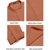 image:imageCOOFANDY Mens 2 Piece Cotton Linen Set Casual Beach Outfits Long Sleeve  Linen set with Pockets Summer Yoga Outfits Lightweight Breathable and Soft touch Long Sleeve Henley shirt with Sleeve TabLight Caramel