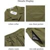 image:imageCOOFANDY Mens 2 Pieces Casual Beach Outfits Short Sleeve Button Down Shirts Summer Short SetArmy Green