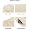 image:imageCOOFANDY Mens 2 Pieces Casual Beach Outfits Short Sleeve Button Down Shirts Summer Short SetBeige