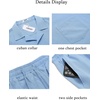 image:imageCOOFANDY Mens 2 Pieces Casual Beach Outfits Short Sleeve Button Down Shirts Summer Short SetBlue