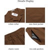 image:imageCOOFANDY Mens 2 Pieces Casual Beach Outfits Short Sleeve Button Down Shirts Summer Short SetBrown