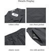 image:imageCOOFANDY Mens 2 Pieces Casual Beach Outfits Short Sleeve Button Down Shirts Summer Short SetDark Grey