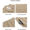 image:imageCOOFANDY Mens 2 Pieces Casual Beach Outfits Short Sleeve Button Down Shirts Summer Short SetKhaki
