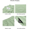 image:imageCOOFANDY Mens 2 Pieces Casual Beach Outfits Short Sleeve Button Down Shirts Summer Short SetLight Green