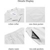 image:imageCOOFANDY Mens 2 Pieces Casual Beach Outfits Short Sleeve Button Down Shirts Summer Short SetWhite