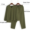 image:imageCOOFANDY Mens 2 Pieces Cotton Linen Set Henley Shirt Long Sleeve and Casual Beach Pants Summer Yoga OutfitsArmy Green