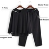 image:imageCOOFANDY Mens 2 Pieces Cotton Linen Set Henley Shirt Long Sleeve and Casual Beach Pants Summer Yoga OutfitsBlack