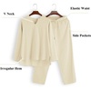 image:imageCOOFANDY Mens 2 Pieces Cotton Linen Set Henley Shirt Long Sleeve and Casual Beach Pants Summer Yoga OutfitsLight Khaki