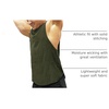 image:imageCOOFANDY Mens 3 Pack Workout Tank Tops Sleeveless Gym Shirts Bodybuilding Fitness Muscle Tee ShirtsBlackArmy GreenRed
