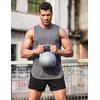 image:imageCOOFANDY Mens 3 Pack Workout Tank Tops Sleeveless Gym Shirts Bodybuilding Fitness Muscle Tee ShirtsBlackMedium GreyArmy Green