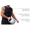 image:imageCOOFANDY Mens 3 Pack Workout Tank Tops Sleeveless Gym Shirts Bodybuilding Fitness Muscle Tee ShirtsBlackNavy BlueLight Grey