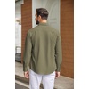 image:imageCOOFANDY Mens Casual Button Down Shirts Long Sleeve WrinkleFree Shirt Lightweight Shirt JacketArmy Green