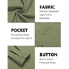 image:imageCOOFANDY Mens Casual Button Down Shirts Long Sleeve WrinkleFree Shirt Lightweight Shirt JacketArmy Green
