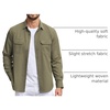 image:imageCOOFANDY Mens Casual Button Down Shirts Long Sleeve WrinkleFree Shirt Lightweight Shirt JacketArmy Green