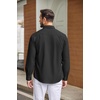 image:imageCOOFANDY Mens Casual Button Down Shirts Long Sleeve WrinkleFree Shirt Lightweight Shirt JacketBlack