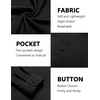 image:imageCOOFANDY Mens Casual Button Down Shirts Long Sleeve WrinkleFree Shirt Lightweight Shirt JacketBlack