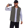 image:imageCOOFANDY Mens Casual Outerwear Vest Lightweight FullZip Sleeveless Jacket Outdoor Hiking Travel Golf Vest with PocketsDark Grey