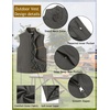 image:imageCOOFANDY Mens Casual Outerwear Vest Lightweight FullZip Sleeveless Jacket Outdoor Hiking Travel Golf Vest with PocketsDark Grey