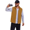 image:imageCOOFANDY Mens Casual Outerwear Vest Lightweight FullZip Sleeveless Jacket Outdoor Hiking Travel Golf Vest with PocketsLight Brown