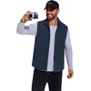 image:imageCOOFANDY Mens Casual Outerwear Vest Lightweight FullZip Sleeveless Jacket Outdoor Hiking Travel Golf Vest with PocketsNavy Blue