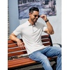 image:imageCOOFANDY Mens Casual Polo Shirts Short Sleeve Classic Basic Tee Button Collar Shirt Summer Golf TShirt02 White  Arrow