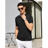 image:imageCOOFANDY Mens Casual Polo Shirts Short Sleeve Classic Basic Tee Button Collar Shirt Summer Golf TShirtBlack