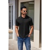 image:imageCOOFANDY Mens Casual Polo Shirts Short Sleeve Classic Basic Tee Button Collar Shirt Summer Golf TShirtBlack